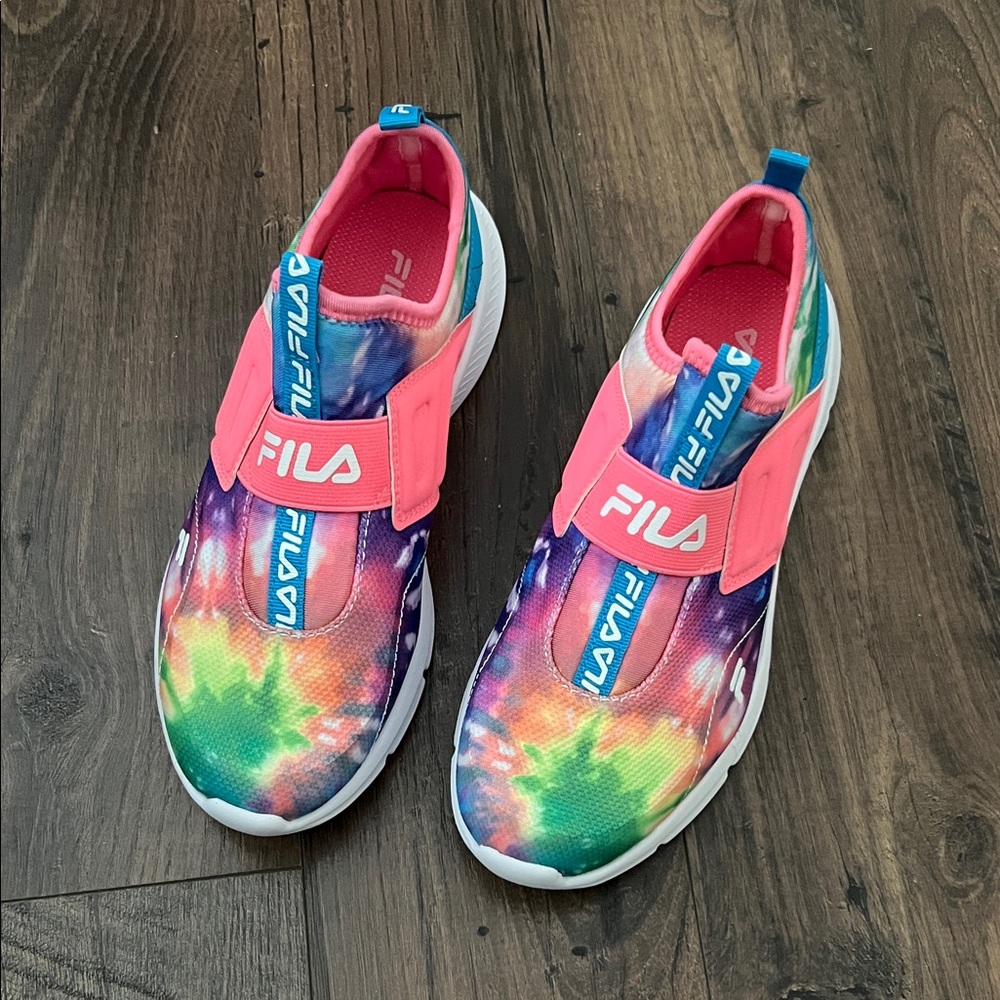 New FILA Kids Tie-Dye Slip-On Sneakers